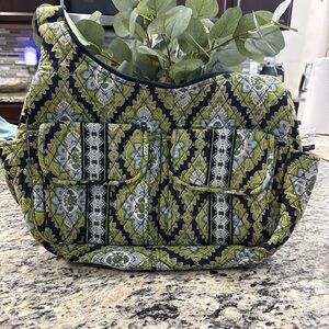 Vera Bradley Blue and Green Floral Tote